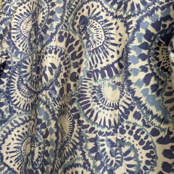 Tropical Vacation Linen JM Collection Resort Wear Breezy Linen Shirt Flowy Beach - Picture 9 of 12